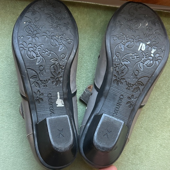 Aetrex Gray leather Mary Jane Heels Gypsy Soul - Picture 4 of 5